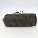 FENDI Zucca Canvas Tote Bag PVC Black Brown Auth 160217-5