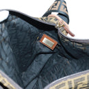FENDI Zucca Canvas Shoulder Bag Brown Black Auth 160218-20