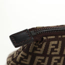 FENDI Zucchino Canvas Pouch Brown Auth 160221V-8