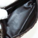 FENDI Zucchino Canvas Pouch Brown Auth 160221V-11