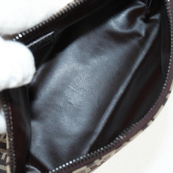 FENDI Zucchino Canvas Pouch Brown Auth 160221V