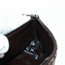 FENDI Zucchino Canvas Pouch Brown Auth 160221V-17