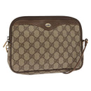 GUCCI GG Supreme Shoulder Bag PVC Beige Gold 97 02 068 Auth 160230-1