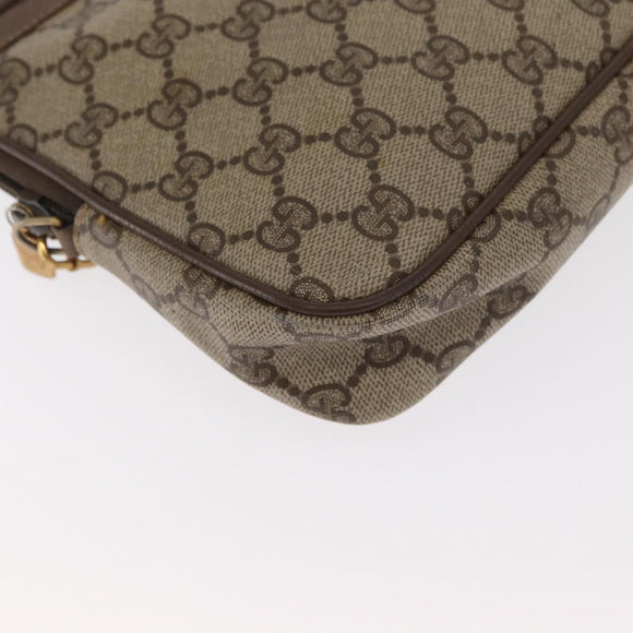 GUCCI GG Supreme Shoulder Bag PVC Beige Gold 97 02 068 Auth 160230