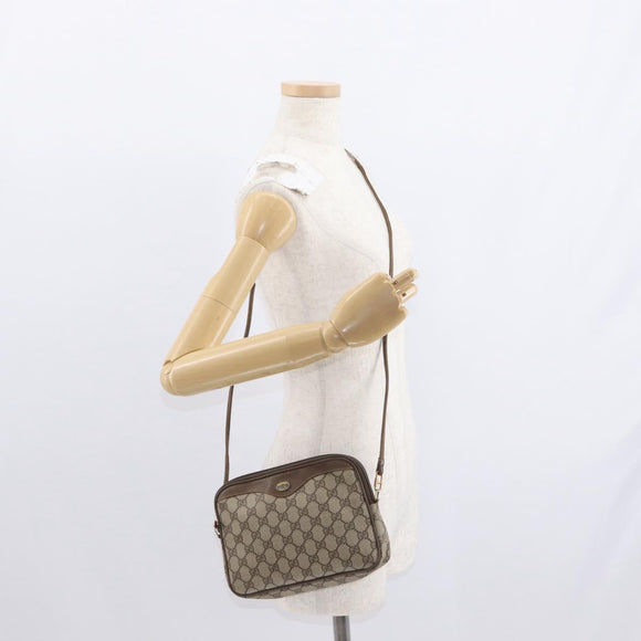 GUCCI GG Supreme Shoulder Bag PVC Beige Gold 97 02 068 Auth 160230