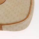 GUCCI Micro GG Supreme Shoulder Bag PVC Cream Gold Auth 160231-9