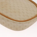 GUCCI Micro GG Supreme Shoulder Bag PVC Cream Gold Auth 160231-16