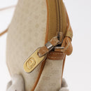 GUCCI Micro GG Supreme Shoulder Bag PVC Cream Gold Auth 160231-10