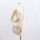 GUCCI Micro GG Supreme Shoulder Bag PVC Cream Gold Auth 160231-23