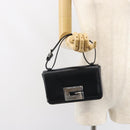 GUCCI Shoulder Bag Leather Black Silver 001 3111 Auth 160232-23