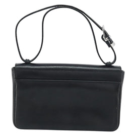 GUCCI Shoulder Bag Leather Black Silver 001 3111 Auth 160232 - 0