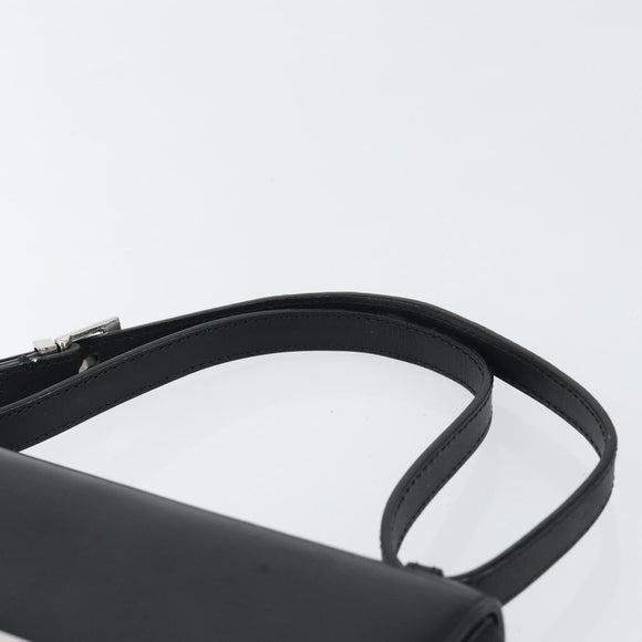 GUCCI Shoulder Bag Leather Black Silver 001 3111 Auth 160232