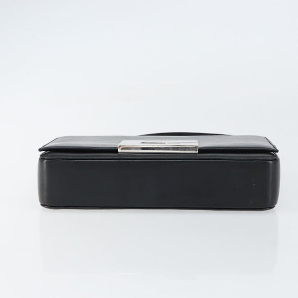 GUCCI Shoulder Bag Leather Black Silver 001 3111 Auth 160232