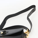 GUCCI Shoulder Bag Leather Black Gold 001 4214 Auth 160233-14