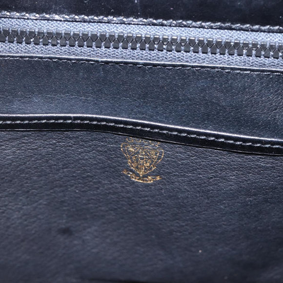 GUCCI Shoulder Bag Leather Black Gold 001 4214 Auth 160233