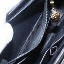 GUCCI Shoulder Bag Leather Black Gold 001 4214 Auth 160233-24