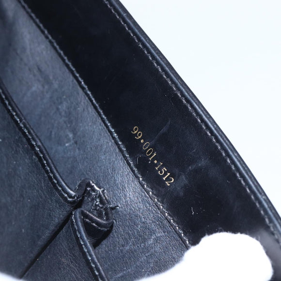 GUCCI Shoulder Bag Leather Black Gold 001 4214 Auth 160233