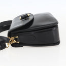 GUCCI Shoulder Bag Leather Black Gold 001 4214 Auth 160233-3