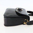 GUCCI Shoulder Bag Leather Black Gold 001 4214 Auth 160233-4