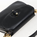 GUCCI Shoulder Bag Leather Black Gold 001 4214 Auth 160233-6