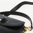 GUCCI Shoulder Bag Leather Black Gold 001 4214 Auth 160233-8