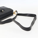 GUCCI Shoulder Bag Leather Black Gold 001 4214 Auth 160233-9