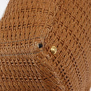 PRADA Canapa GM Hand Bag Raffia Canvas Brown Gold Auth 160234-12