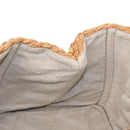 PRADA Canapa GM Hand Bag Raffia Canvas Brown Gold Auth 160234-17