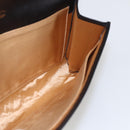 GUCCI GG Canvas Accessory Pouch Black Gold Auth 160238-10