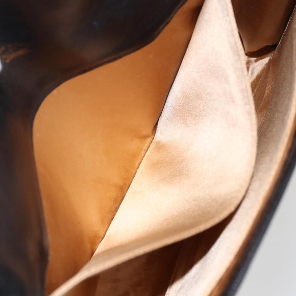 GUCCI GG Canvas Accessory Pouch Black Gold Auth 160238