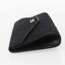 GUCCI GG Canvas Accessory Pouch Black Gold Auth 160238-3