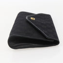 GUCCI GG Canvas Accessory Pouch Black Gold Auth 160238-4