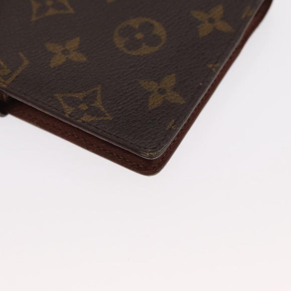 LOUIS VUITTON Monogram Agenda PM Day Planner Cover R20005 LV Auth 160239