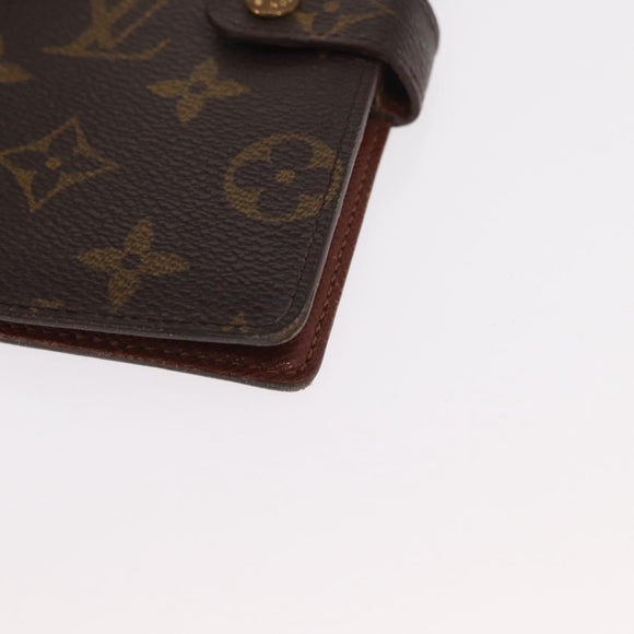 LOUIS VUITTON Monogram Agenda PM Day Planner Cover R20005 LV Auth 160239