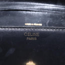 CELINE Shoulder Bag Leather Black Gold Auth 160240-18