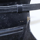 CELINE Shoulder Bag Leather Black Gold Auth 160240-12