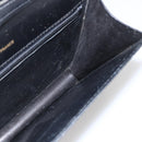 CELINE Shoulder Bag Leather Black Gold Auth 160240-20