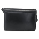 CELINE Shoulder Bag Leather Black Gold Auth 160240-2