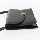 CELINE Shoulder Bag Leather Black Gold Auth 160240-3