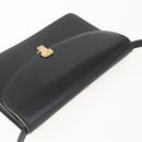 CELINE Shoulder Bag Leather Black Gold Auth 160240-6