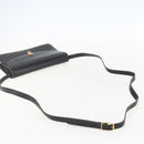 CELINE Shoulder Bag Leather Black Gold Auth 160240-7