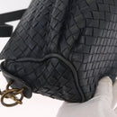 BOTTEGA VENETA INTRECCIATO Shoulder Bag Leather Outlet Navy Auth 160241A-15