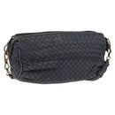 BOTTEGA VENETA INTRECCIATO Shoulder Bag Leather Outlet Navy Auth 160241A-1