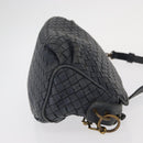 BOTTEGA VENETA INTRECCIATO Shoulder Bag Leather Outlet Navy Auth 160241A-3