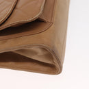 CHANEL Matelasse Chain Shoulder Bag Lamb Skin Light Brown Gold CC Auth 160244-10