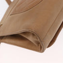 CHANEL Matelasse Chain Shoulder Bag Lamb Skin Light Brown Gold CC Auth 160244-12