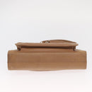 CHANEL Matelasse Chain Shoulder Bag Lamb Skin Light Brown Gold CC Auth 160244-9