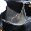 CHANEL Matelasse Chain Bag Lamb Skin Black gold CC Auth 160245-24