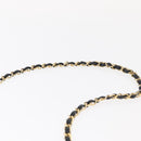 CHANEL Matelasse Chain Bag Lamb Skin Black gold CC Auth 160245-8