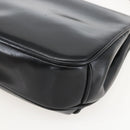 GUCCI Hand Bag Leather Black Gold Auth 160248-15